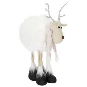 Jouluinen porohahmo 48 cm, hehkuva valkoinen hirvi