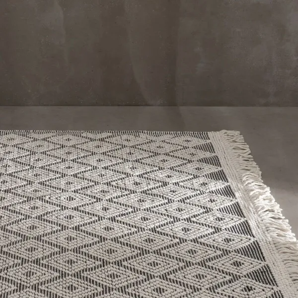 Vaip Valge Must 160 x 230 x 1 cm