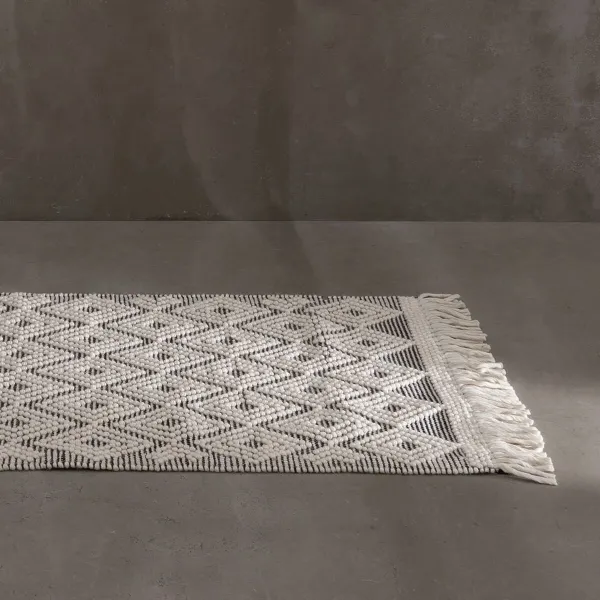 Matto Valkoinen Musta 80 x 150 x 1 cm