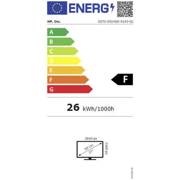 Spēļu Monitors HP B1GM6AA#ABB Full HD 27