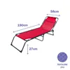 Sun-lounger Marbueno 10000 Red 190 x 27 x 58 cm