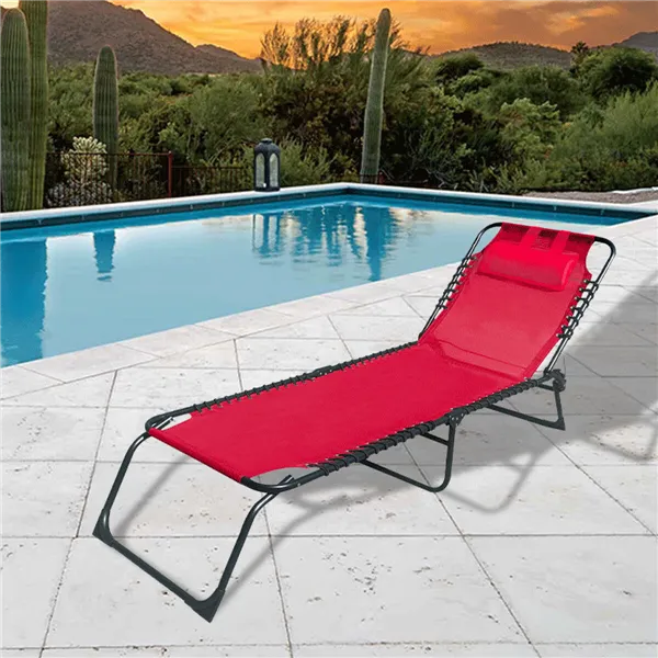 Sun-lounger Marbueno 10000 Red 190 x 27 x 58 cm