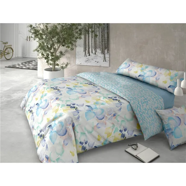 Duvet cover set Pierre Cardin HOJARASCA Blue King size 3 Pieces