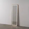 Настенное зеркало Позолоченный Зеркало 50 X 3 X 160 CM