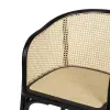 Dining Chair Black Natural 56 X 58 X 77 CM