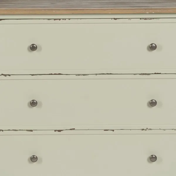 Chest of drawers Beige Natural Fir wood MDF Wood 90 X 42 X 85 CM