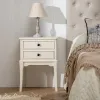 Ночной столик Белый древесина сосны Деревянный MDF 43 X 33 X 60 CM