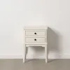 Ночной столик Белый древесина сосны Деревянный MDF 43 X 33 X 60 CM