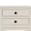 Ночной столик Белый древесина сосны Деревянный MDF 43 X 33 X 60 CM