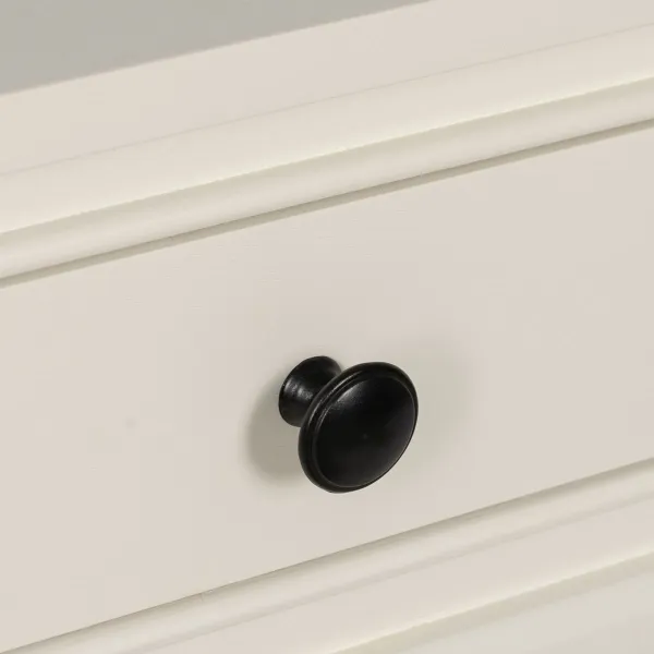 Ночной столик Белый древесина сосны Деревянный MDF 43 X 33 X 60 CM