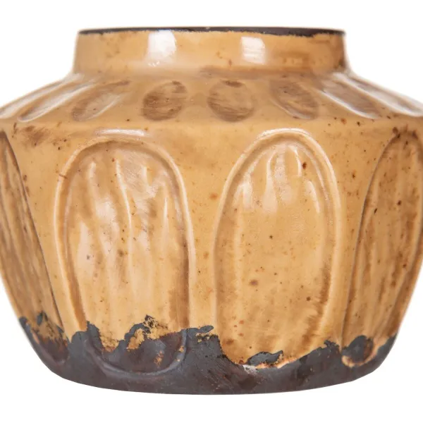 Vase Brown Ceramic 11,5 X 11,5 X 8,5 CM