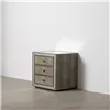 Nightstand CHLOE Golden Mirror Crystal MDF Wood 51 x 41 x 51 cm