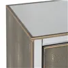 Nightstand CHLOE Golden Mirror Crystal MDF Wood 51 x 41 x 51 cm