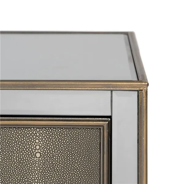 Nightstand CHLOE Golden Mirror Crystal MDF Wood 51 x 41 x 51 cm