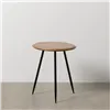 Side table LAGOM Black Natural Iron Rubber wood 40 x 40 x 50 cm