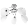 Ceiling Light Activejet NIKITA 5P Nikiel White nickel Metal Glass 200 W (1 Unit)