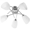 Ceiling Light Activejet NIKITA 5P Nikiel White nickel Metal Glass 200 W (1 Unit)