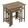 Side table Natural Bamboo 57 x 38 x 55 cm 45 x 32 x 47 cm 34 x 26 x 40 cm 3 Pieces (3 Units)