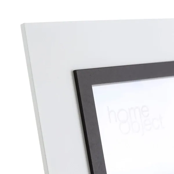 Photo frame White Black Crystal polystyrene 13 x 18 cm 24,5 X 1,5 X 19,5 CM