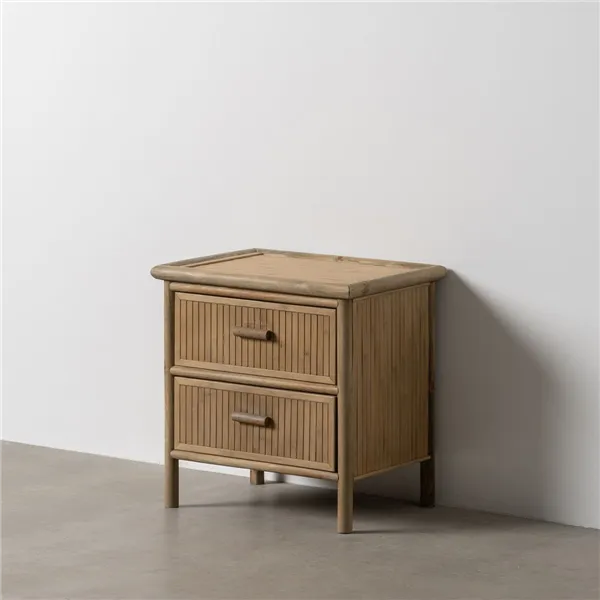 Nightstand Natural Bamboo 48 x 36 x 49 cm