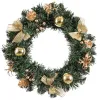 Ziemassvētku vainags Zelts Zaļš PVC Ananāsi 40 x 40 x 7 cm
