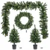 Joulupuu Vihreä PVC 80 x 50 x 18 cm (4 osaa)
