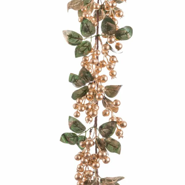 Christmas garland Golden Foam Fabric 15 x 15 x 130 cm
