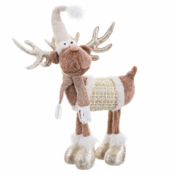 Decorative Figure Natural Deer 35 x 20 x 61 cm