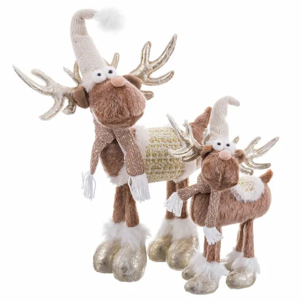Decorative Figure Natural Deer 35 x 20 x 61 cm