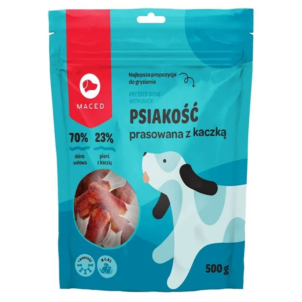 Dog Snack Maced MACED Pressed bone with duck - masticable para perros - 500g Duck 500 g