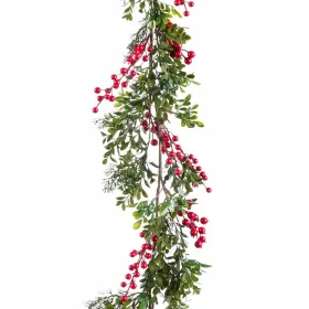 Joulukoristeköynnös Punainen Vihreä Muovinen 150 x 8 x 8 cm