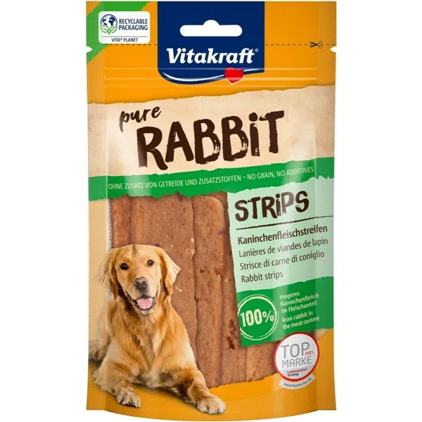 Dog Snack Vitakraft Pure Rabbit Strips 80 g