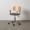 Office Chair Grey Natural 60 x 60 x 89 cm