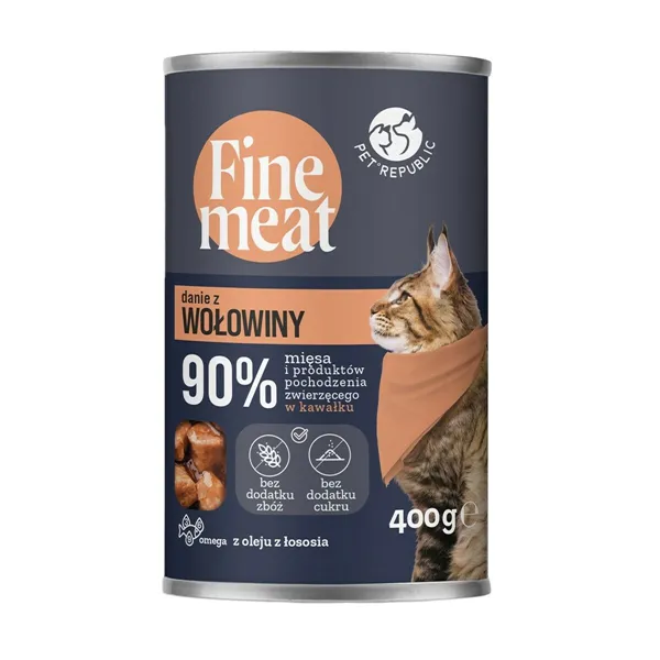 Cat food PETREPUBLIC Fine Meat Beef 400 g