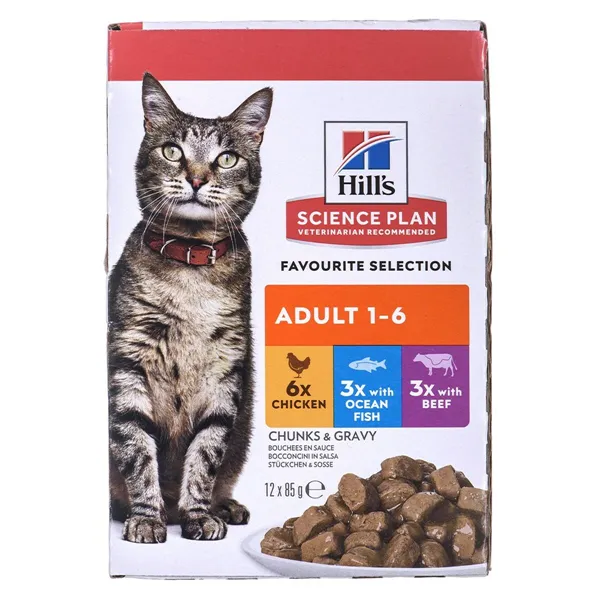 Cat food Hill's Feline Adult Multipack Classic Chicken Fish