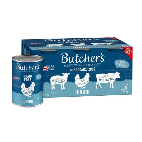 Wet food Butcher's Original Junior Mega pack mix Chicken 6 x 400 g