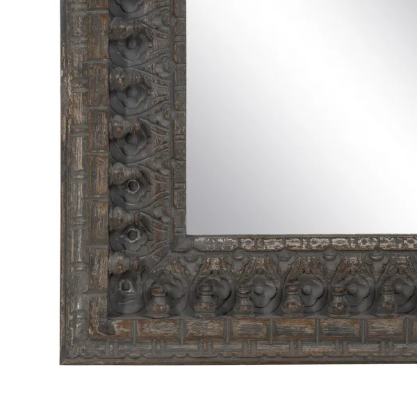 Wall mirror Dark brown Vertical 84 x 4,5 x 169 cm