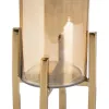 Svečturis Bronza Stikls Tērauds 12 x 12 x 23 cm