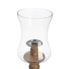 Candleholder Natural Wood Crystal 20 x 20 x 57 cm