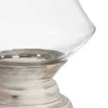 Подсвечник Белый Деревянный Стеклянный 28 x 28 x 38 cm