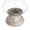 Candleholder White Wood Crystal 28 x 28 x 38 cm