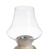 Candleholder White Wood Crystal 23 x 23 x 34 cm