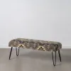 Банкетка Чёрный Бежевый Железо Губка 120 x 41,5 x 48 cm
