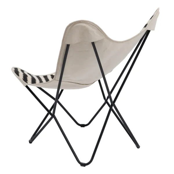 Tugitool Valge Must 75 x 75 x 95 cm