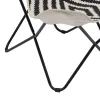 atzveltnes krēsls Balts Melns 75 x 75 x 95 cm
