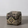 Pouffe Black Taupe 45 x 45 x 45 cm