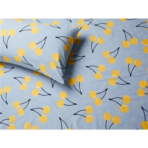 Bedding set Benetton Yellow Blue Standard Cherries 4 Pieces