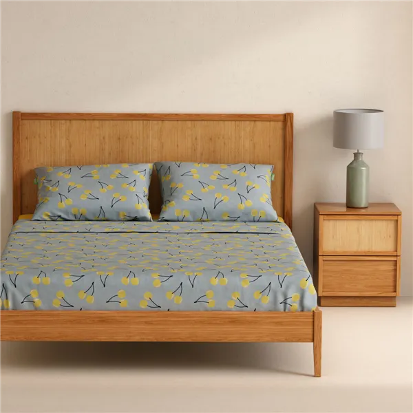 Bedding set Benetton Yellow Blue Standard Cherries 4 Pieces