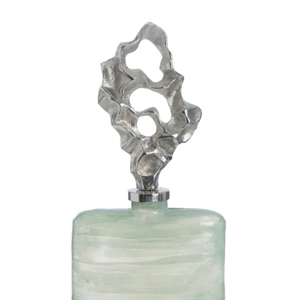 Декоративная бутылка Зеленый Серебристый 19 x 13 x 62 cm Декоративный