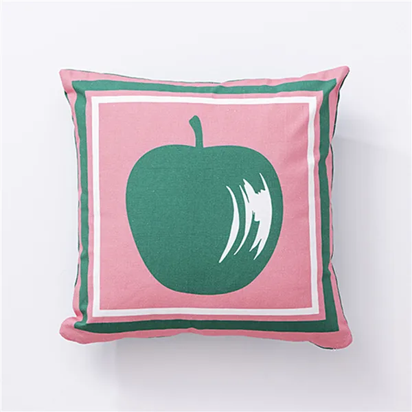 Cushion Benetton Green Pink Apple 40 x 40 cm Squared